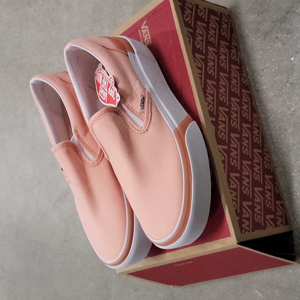 VANS Stacked Platform Peach Pearl Slip-on Shoes US Women's size 7